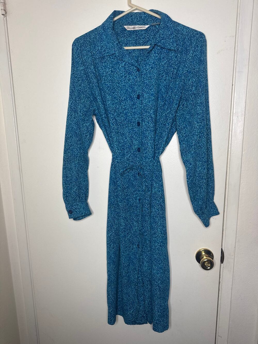 Draper’s & Damon’s vintage button down dress sz 8 long sleeve office core